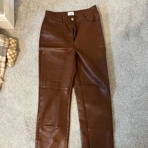 Melina pants Aritzia size 4 color cognac